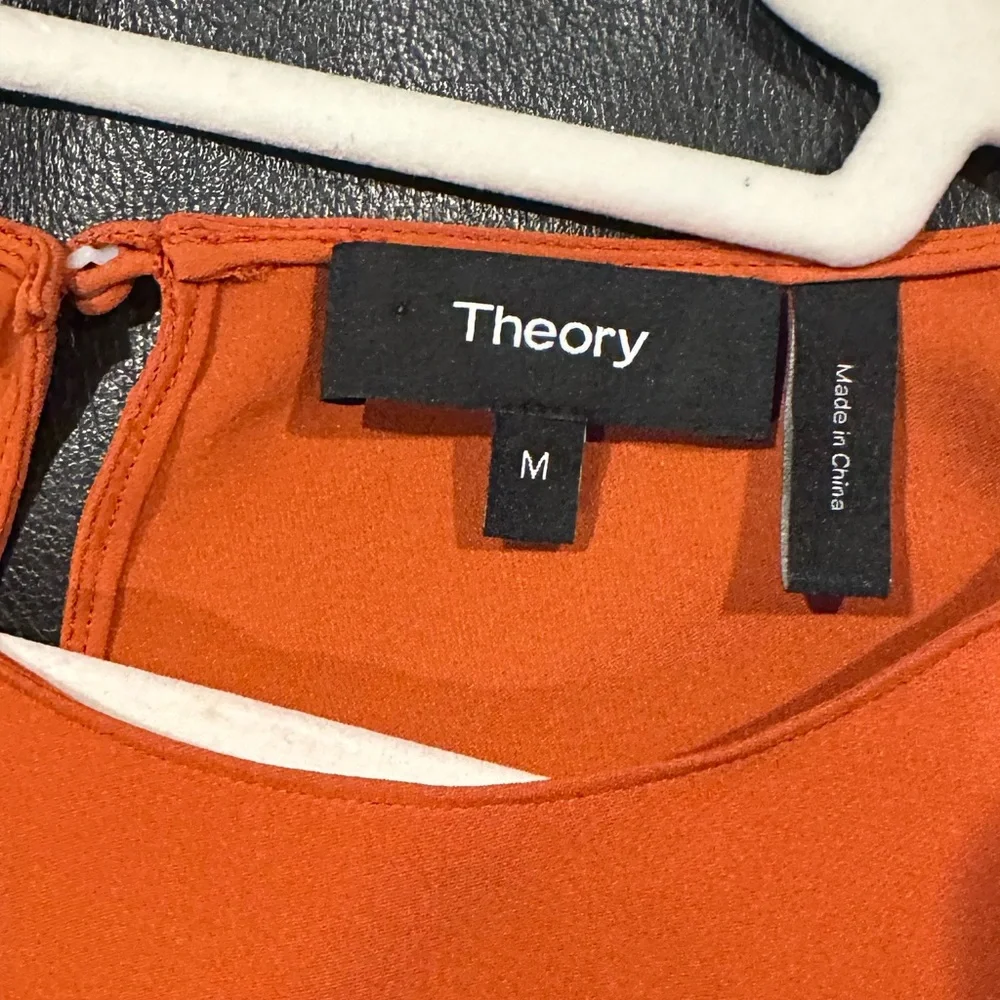 THEORY SLEEVELESS BURNT ORANGE SIENNA TANK BLOUSE TOP M